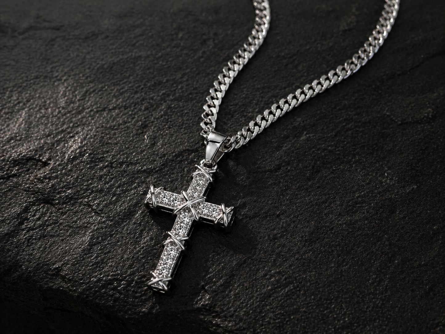 Iced X Kreuz Anhänger