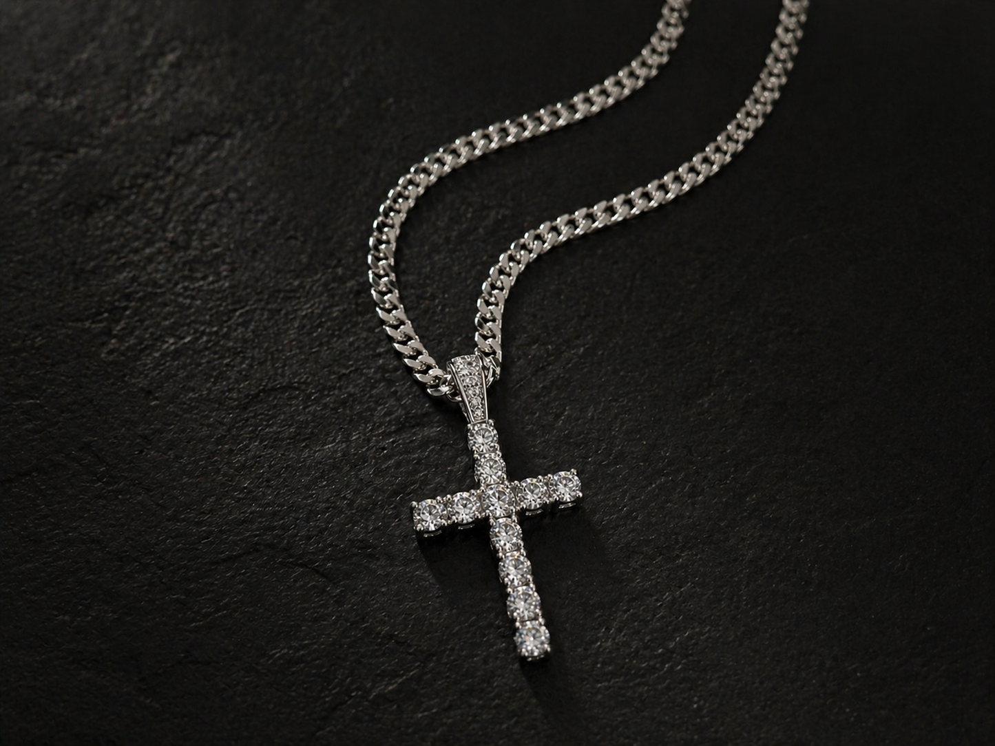 Iced out Kreuz Anhänger