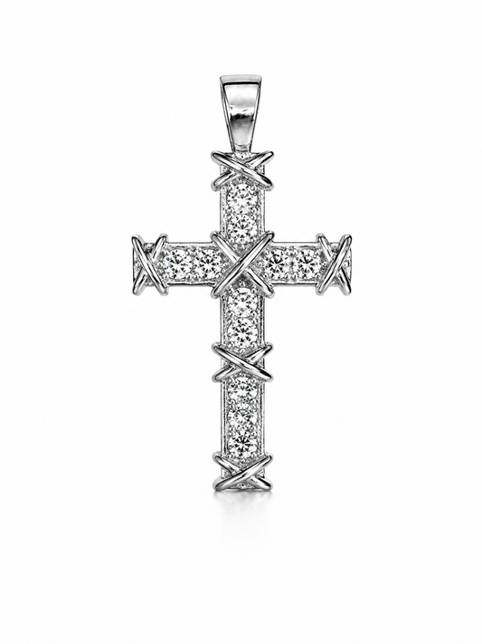 Iced X Kreuz Anhänger